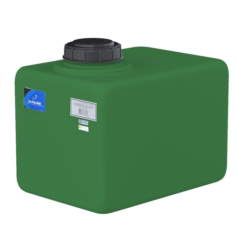 2.8 Gallon Natural Polyethylene Rectangular Flat Bottom Tank with
